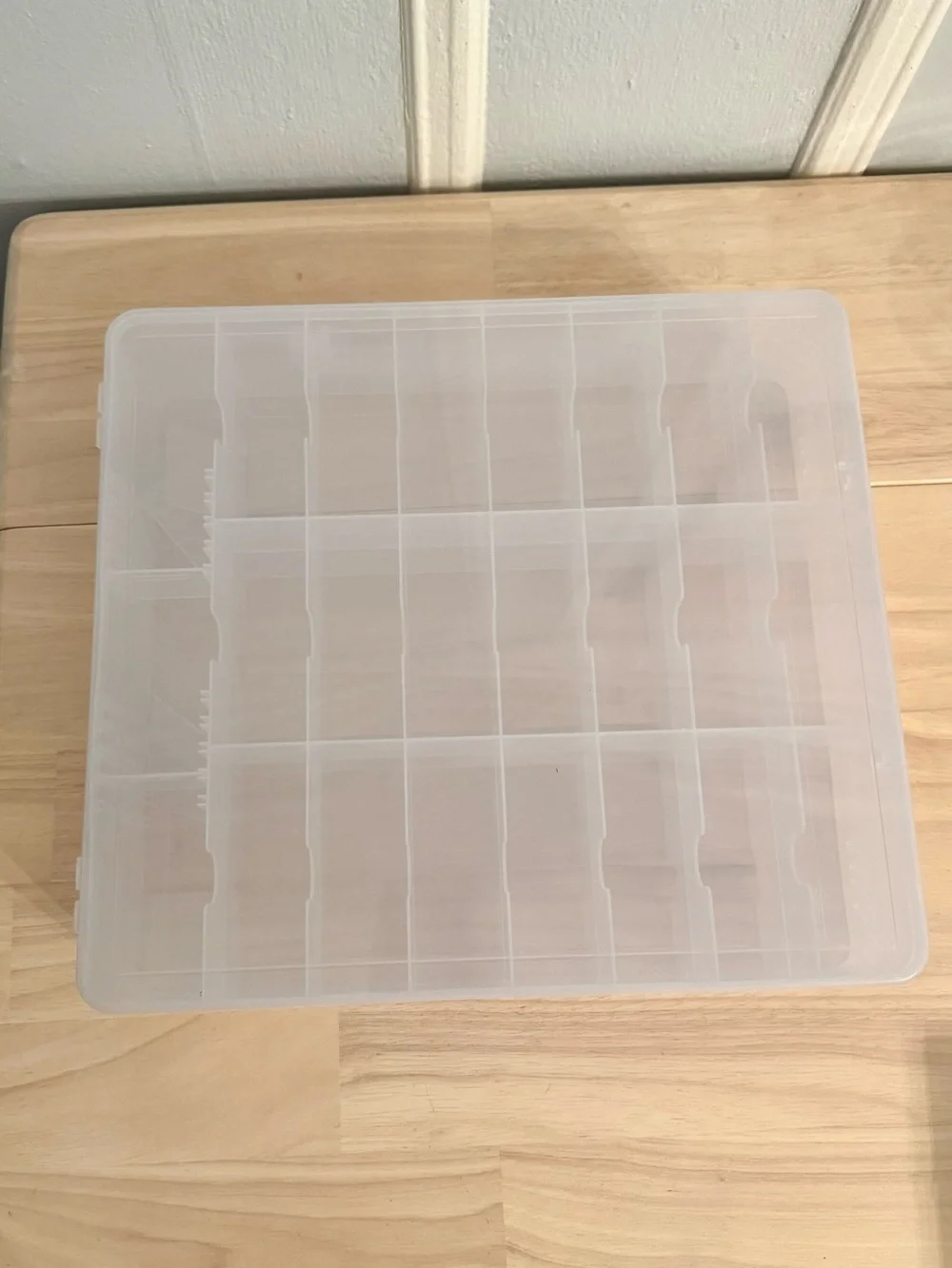 Nail Polish Double-Sided Plastic Organizer Carrying Case w/ Adjustable Dividers